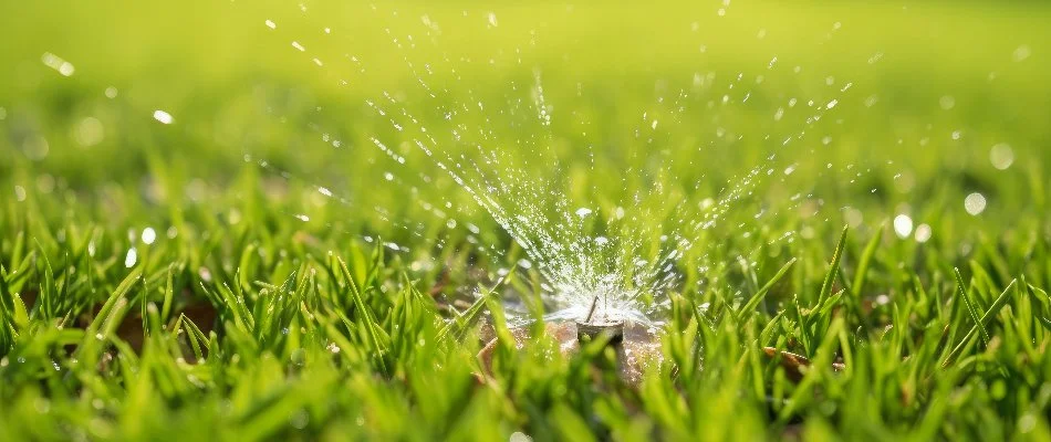 Sprinkler head with low water pressure in West Palm Beach, FL.