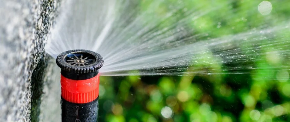 Sprinkler head of an irrigation system in West Palm Beach, FL.