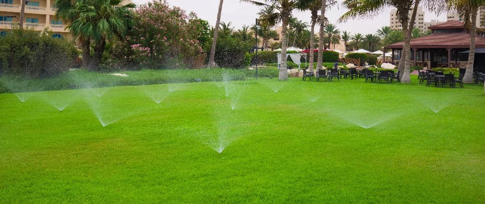 Sprinkler system on large property in Singer Island, FL.